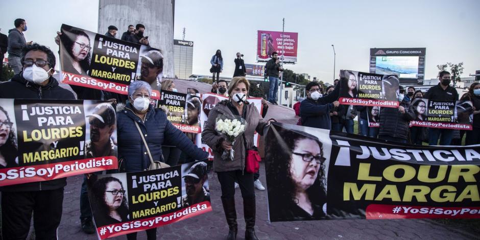 Periodistas protestan en Tijuana por el asesinato de sus compañeros.