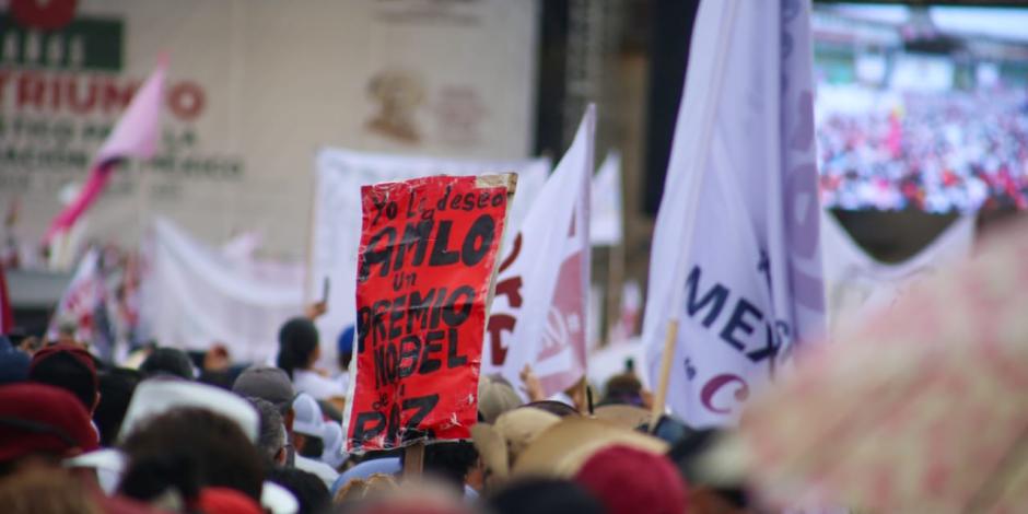 Este 1 de julio miles de personas se reunieron en el Zócalo para conmemorar el quinto año de Gobierno de López Obrador.