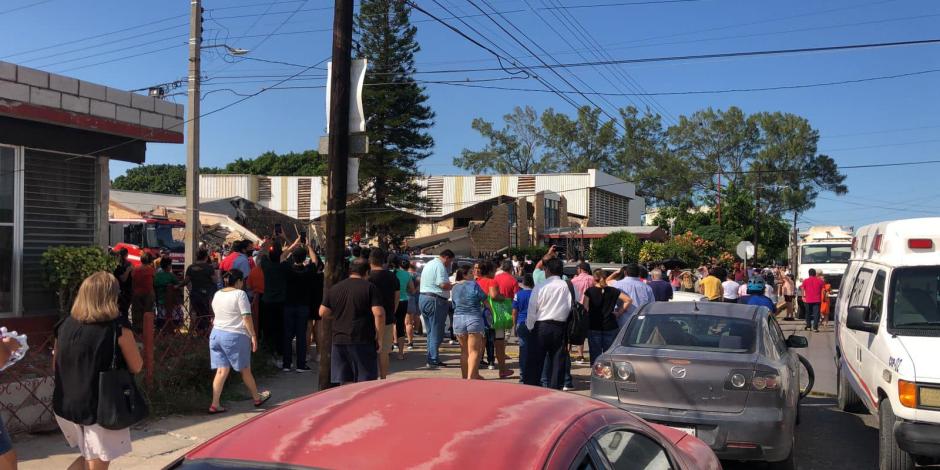 Colapsa techo de iglesia en Ciudad Madero, Tamaulipas