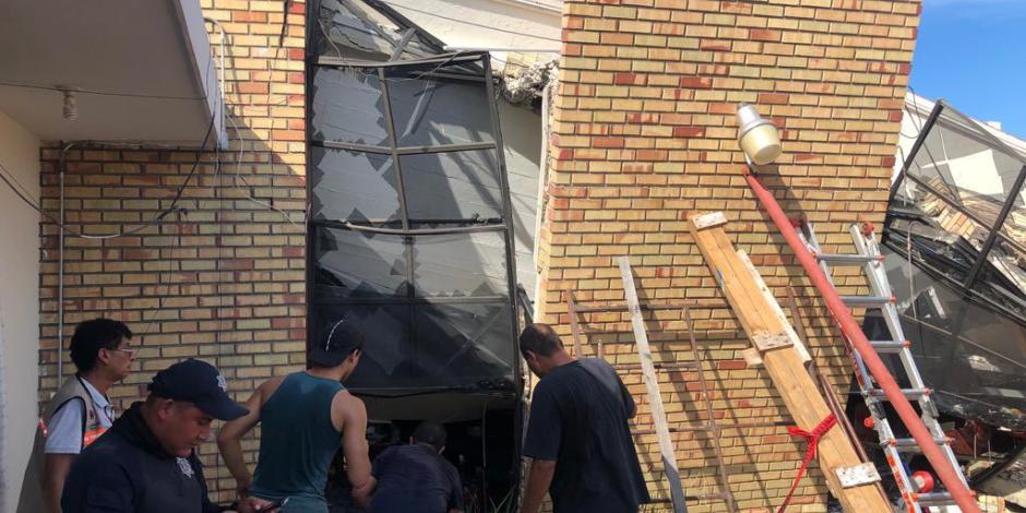 Colapsa techo de iglesia en Ciudad Madero, Tamaulipas