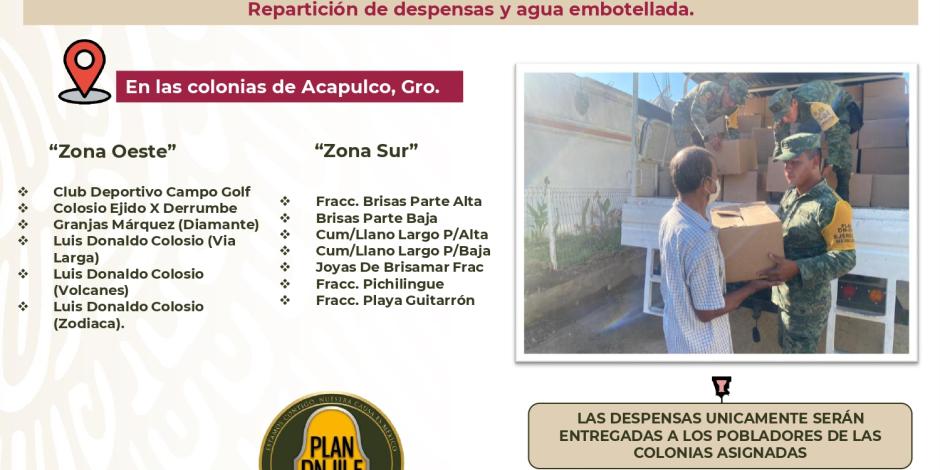 Aplicación del Plan DN-III-E, en Acapulco, Gro. para el 10 de diciembre de 2023