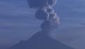 VIDEO. Volcán Popocatépetl registra explosión esta mañana; se dispersa la ceniza a Puebla