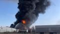 VIDEO | Se registra fuerte incendio en fábrica de Chicoloapan, Estado de México