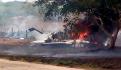 Avioneta se desploma e incendia en el municipio de San Rafael, Veracruz
