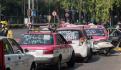 Por concentración de cientos de taxistas en el Ángel, colapsa Paseo de la Reforma