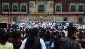 Lanzan cohetones en Palacio Nacional y SCJN tras marcha por Ayotzinapa