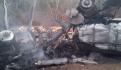 Autotanque con chapopote se incendia en Tula; una persona lesionada