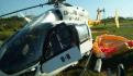 Se desploma helicóptero en Apodaca, Nuevo León; hay al menos un muerto