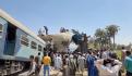 Se descarrila tren en Egipto, reportan 30 muertos y 100 heridos