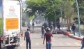 Encapuchados vandalizan inmuebles en Oaxaca durante protesta de normalistas