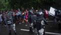 GN detiene a los 300 migrantes que habían roto el cerco en Chiapas