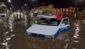 Lancha de Omar Fayad se hunde durante recorrido por las inundaciones en Tula