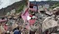 En redes sociales circularon imágenes de cómo quedaron sepultadas casas enteras tras el derrumbe registrado en el Cerro del Chiquihuite, Tlalnepantla