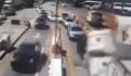 Puente peatonal aplasta tráiler y auto en la México-Texcoco (VIDEO)