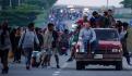 Caravana migrante avanza rumbo a poblado de Río Ostuta, en Oaxaca