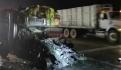 Accidente en la México-Puebla: camioneta se incendia tras choque, hay 3 muertos
