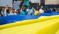 Ciudadanos y legisladores protestan en CDMX contra invasión rusa en Ucrania