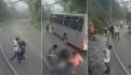 VIDEO: Conductor atropella a ladrón que asaltó a hombre de la tercera edad