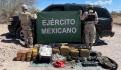 Sedena decomisa arsenal, droga y 4 mdp en Florencio Villarreal, Guerrero