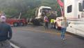 Volcadura de autobús turístico en carretera Acapulco-Pinotepa deja 1 muerto y 27 heridos