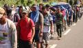 Avanza caravana migrante 21 kilómetros y llega a Ejido Gustavo López, en Chiapas