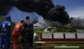 Cuba afirma que ya está controlado el incendio en Matanzas; sigue vigilancia