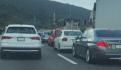 México-Toluca. Manifestantes mantienen la autopista bloqueada y provocan ‘caos’ vial