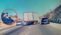 VIDEO | Chocan varios tráileres y se incendian en la autopista México-Querétaro