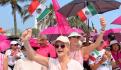 Marea Rosa desborda el Zócalo al grito de “Xóchitl Gálvez presidenta”