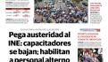 AMLO rechaza que ordenara a CNTE quedarse en el Zócalo para obstaculizar a la Marea Rosa