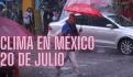 Lluvia en CDMX: ¿A qué hora va a llover HOY 20 de julio? | MAPA