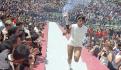 Enriqueta Basilio en la apertura de los Juegos Olímpicos, el 12 de octubre de 1968 en México.