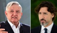 (Izq. a der.) El presidente de México, Andrés Manuel López Obrador y el primer ministro de Canadá, Justin Pierre James Trudeau.