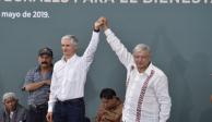 Andrés Manuel López Obrador, presidente de la República (der.), y Alfredo del Mazo Maza, Gobernador del Estado de México (izq.).