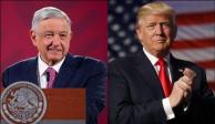 El Presidente López Obrador y su homólogo Donald Trump
