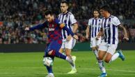Messi dispara a la portería del conjunto blanquivioleta el pasado 29 de octubre.