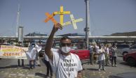 Organizaciones pro migrantes se manifestaron en la garita internacional de San Ysidro, el pasado 7 de julio.