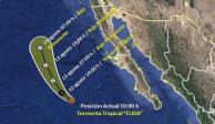 Ya con menos intensidad, Elida se aleja de la Península de Baja California.