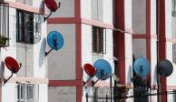 Antenas de televisión en edificios de la Ciudad de México