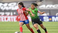 Imagen del duelo entre Chivas y Juárez, conjuntos que pusieron en marcha el Torneo Guard1anes 2020 de la Liga MX Femenil.
