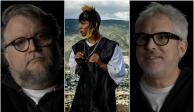 Guillermo del Toro, Alfonso Cuarón y el protagonista de "Ya no estoy aquí"