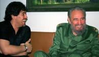 Diego Armando Maradona y Fidel Castro.