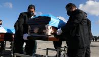 Los restos de los 16 migrantes guatemaltecos asesinados y calcinados en Camargo..