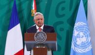 El Presidente López Obrador, en conferencia matutina en Palacio Nacional