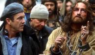 Mel Gibson y el actor Jim Caviezel durante el rodaje de la cinta La Pasión de Cristo