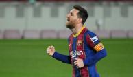 Lionel Messi durante un encuentro con el Barcelona.