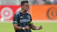 "Chicharito" Hernández tras marcar un gol en la MLS.