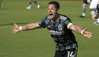 "Chicharito" Hernández festeja un gol con el Galaxy el pasado domingo en la MLS.