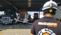 El accidente ocurrió en el interior de una empresa de transportes.