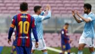 Una acción del duelo entre Barcelona y Celta de Vigo